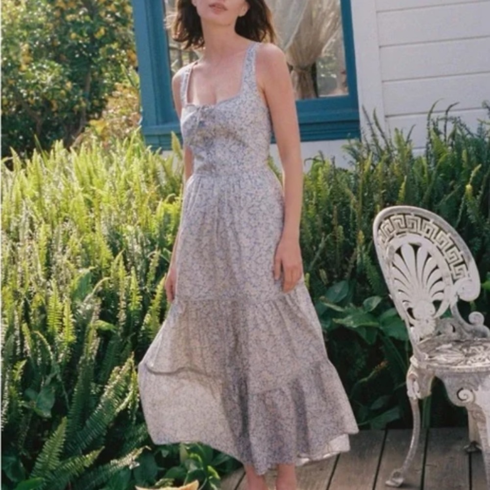 Christy Dawn Blue Floral Maxi Dress